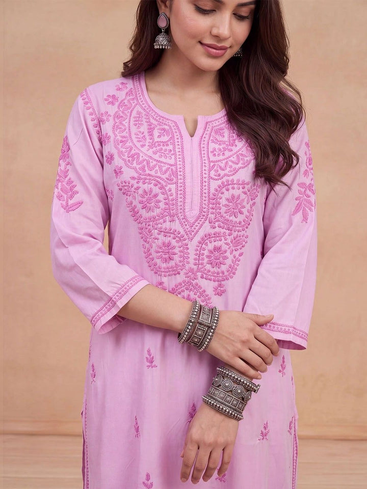 House of Chikankari Women Ethnic Motifs Embroidered Chikankari Kurta