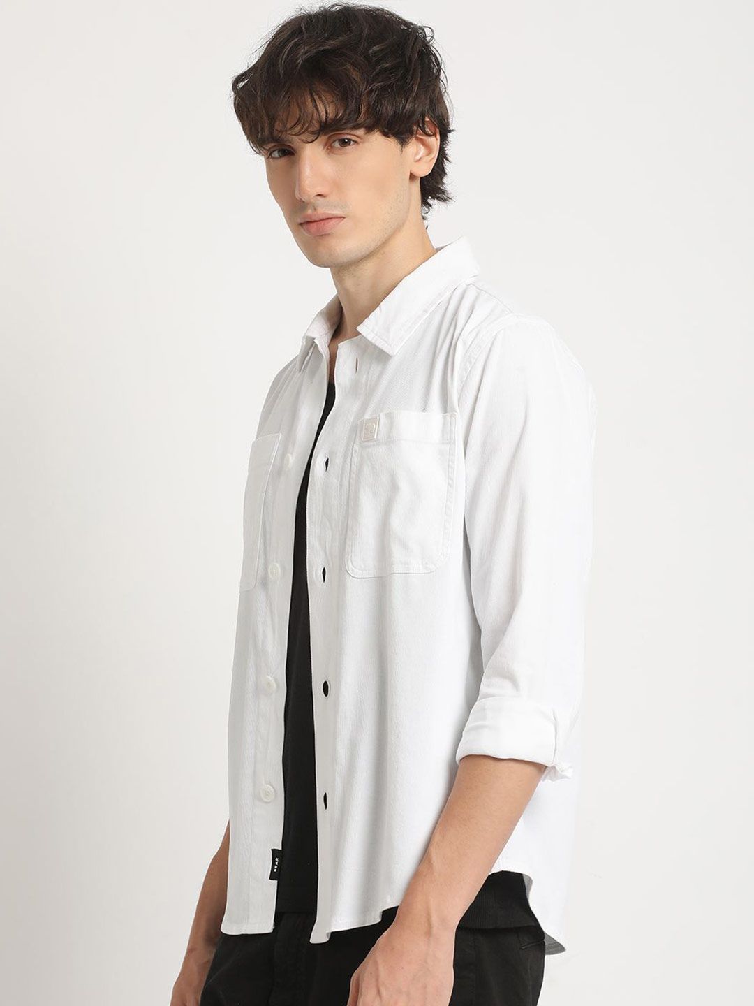 THE BEAR HOUSE Regular Fit Pure Cotton Overshirt