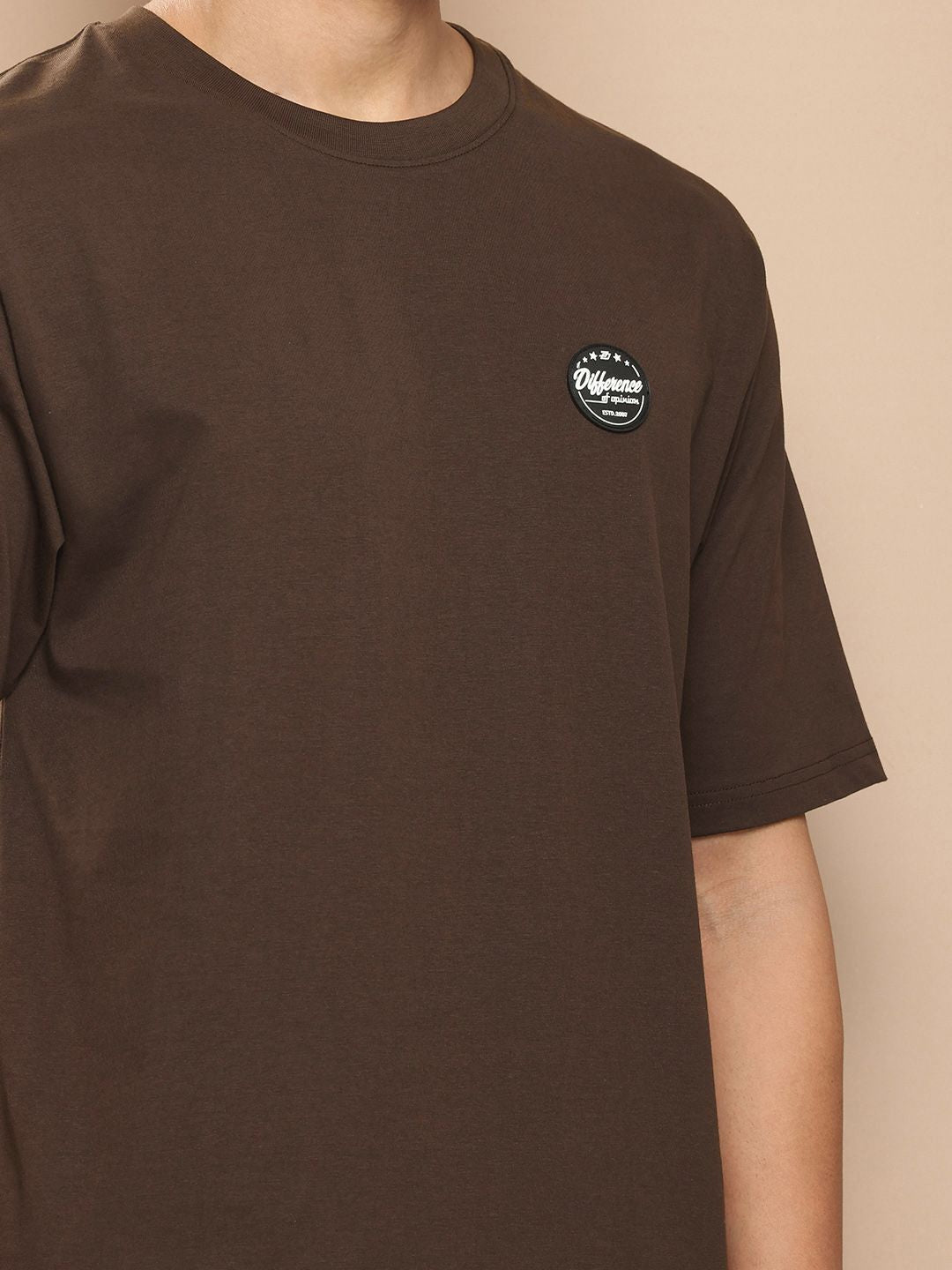 Difference of Opinion Men Printed Pure Cotton Oversized T-shirt