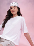 DressBerry Drop-Shoulder Sleeves Relaxed Fit T-shirt
