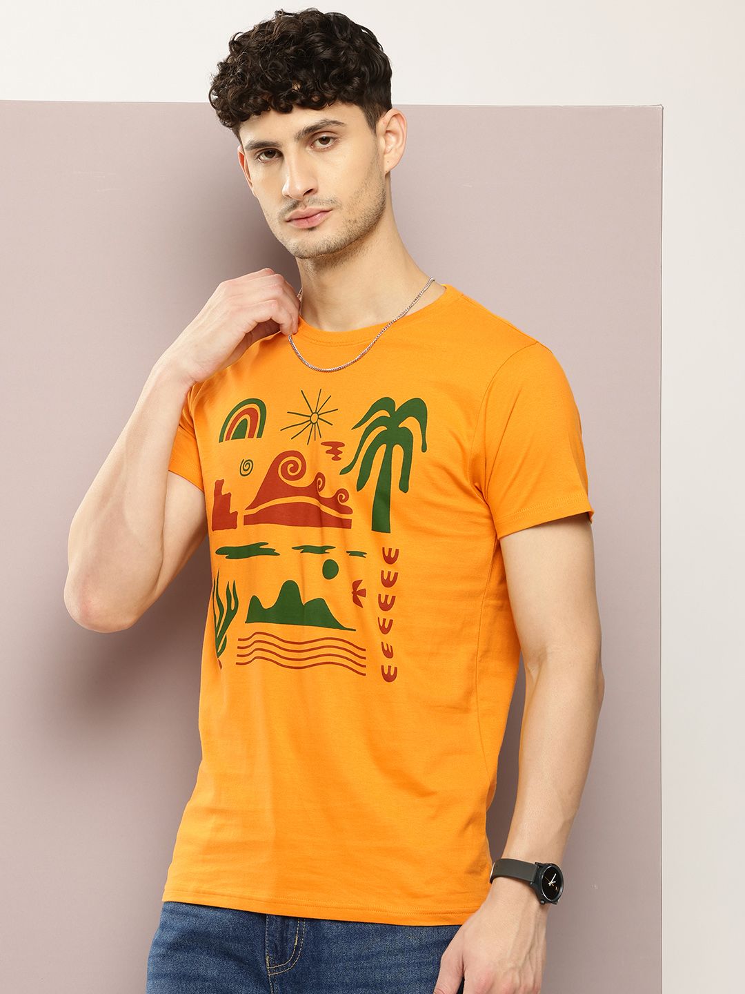 DILLINGER Men Printed Pure Cotton T-shirt