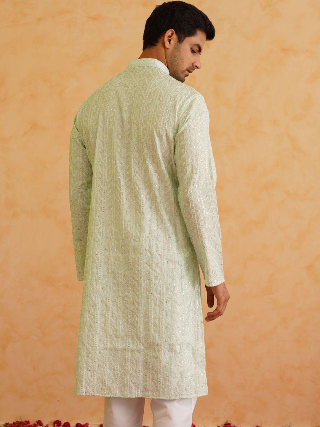 SOJANYA LUXE Embroidered Regular Thread Work Cotton Silk Kurta with Pyjamas