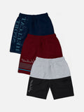 HELLCAT Boys Pack Of 3 Mid-Rise Typography Cotton Shorts