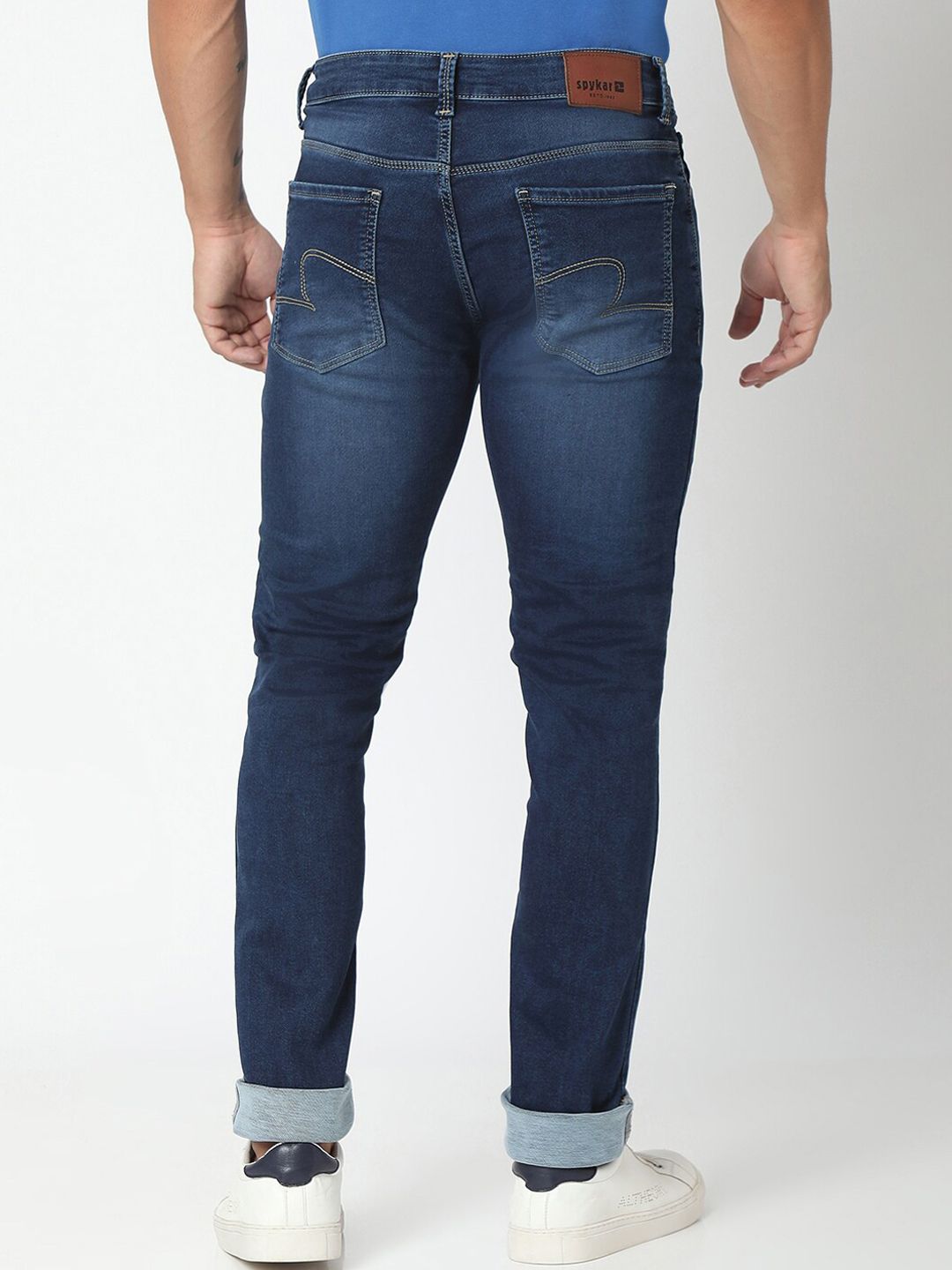 SPYKAR Men Blue Slim Fit Low-Rise Light Fade Jeans