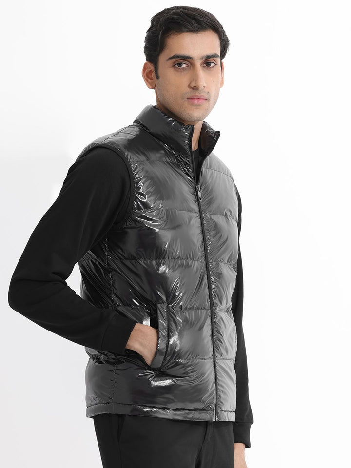 RARE RABBIT Men Cover Puffer Mock Collar Jacket