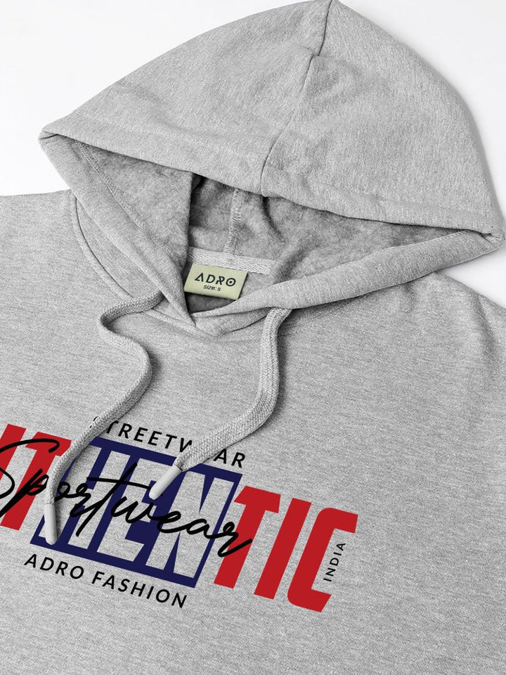 ADRO Men Printed Hooded Sweatshirt