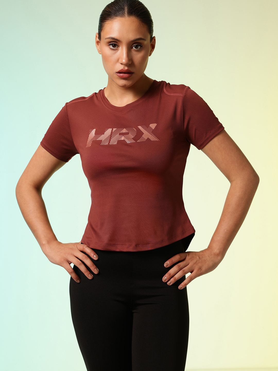 HRX by Hrithik Roshan Rapid Dry Active Goddess Logo Printed Training T-shirt