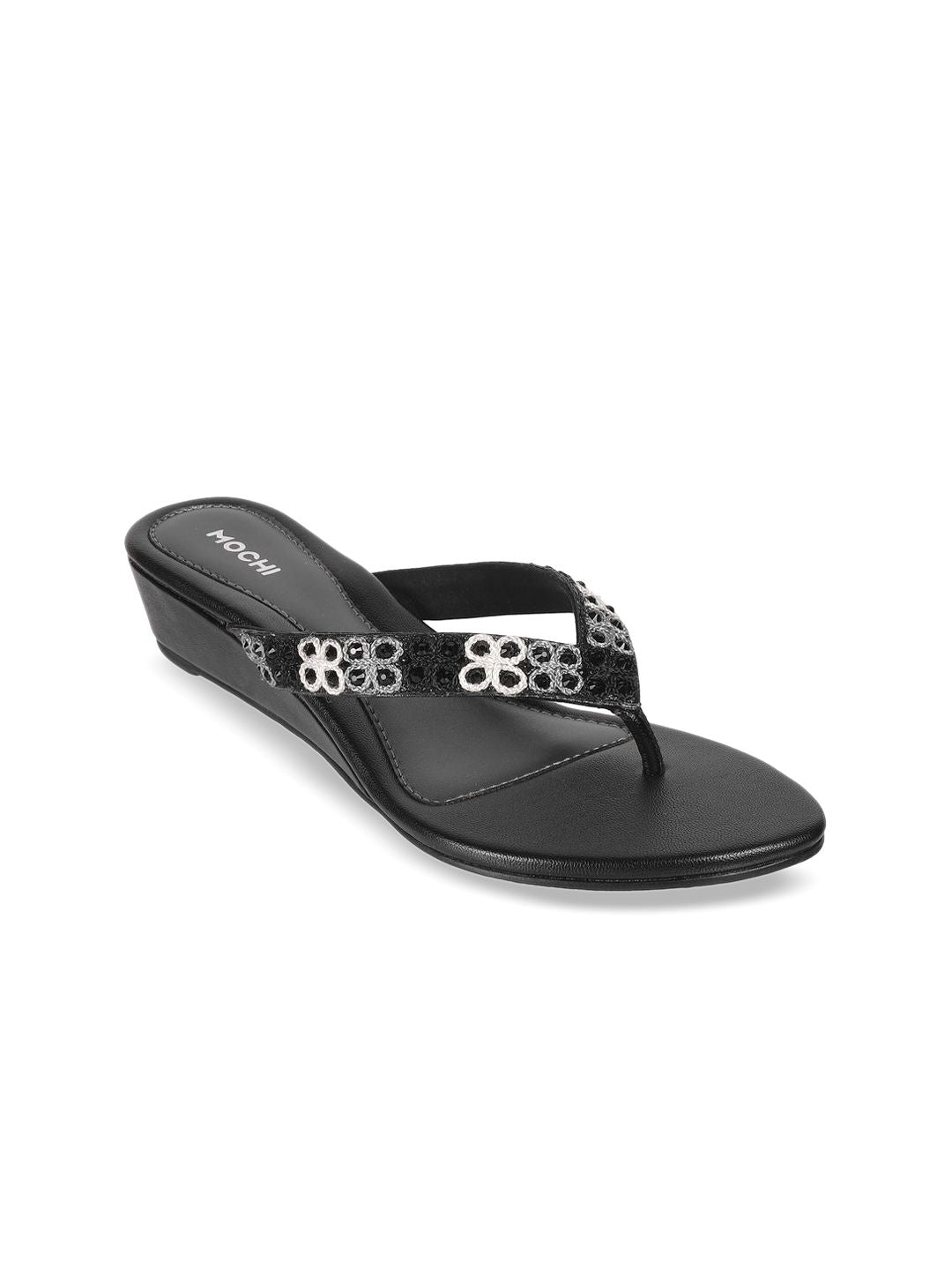 Mochi Women Embellished Wedge Heel Sandals