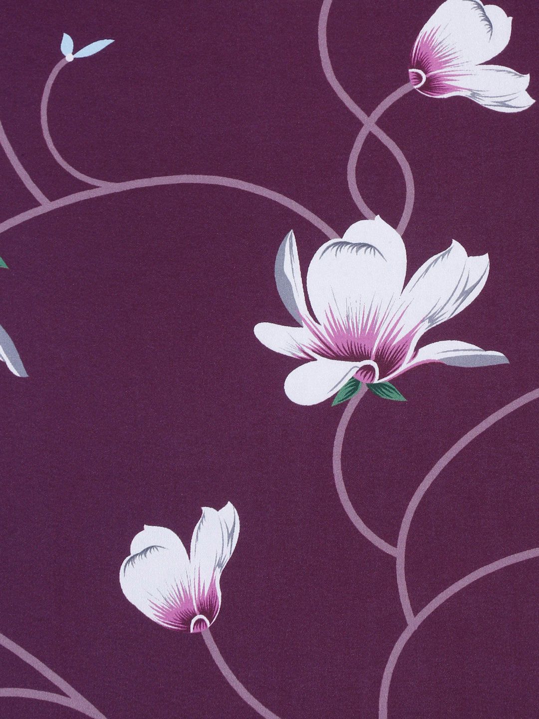 Cortina Purple & White Printed Single-Seater Sofa Cover