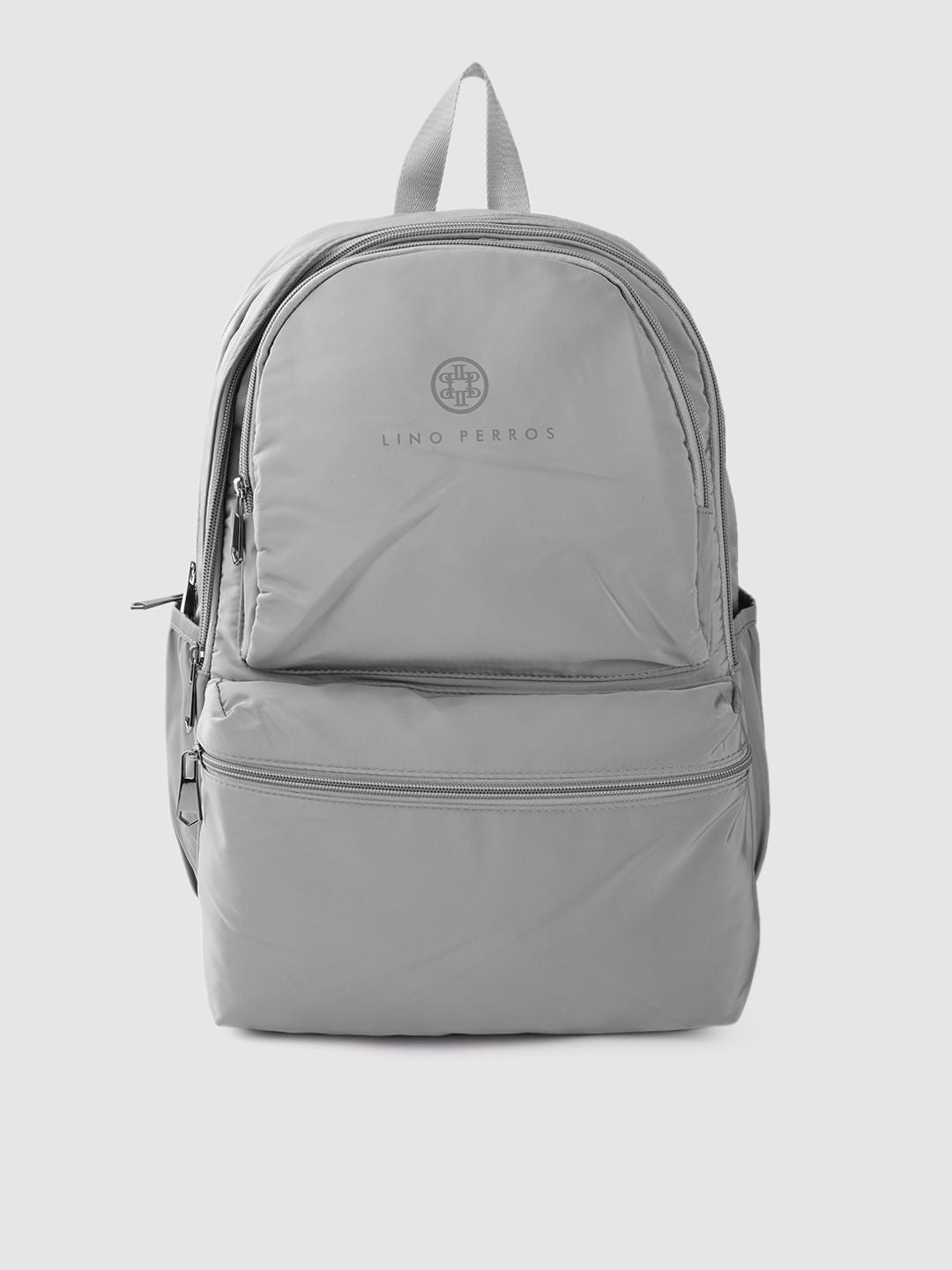 Lino Perros Women Grey Solid 13 Inch Laptop Backpack