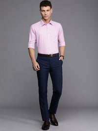 Raymond Slim Fit Self Checked Opaque Pure Cotton Formal Shirt