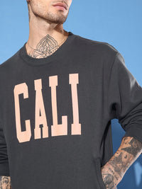 DILLINGER Men Typography Printed Oversized Sweatshirt
