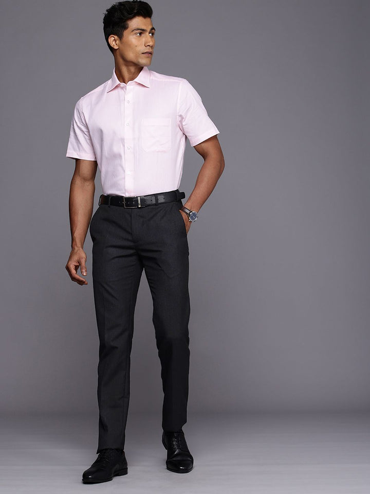 Raymond Men Striped Slim Fit Trousers