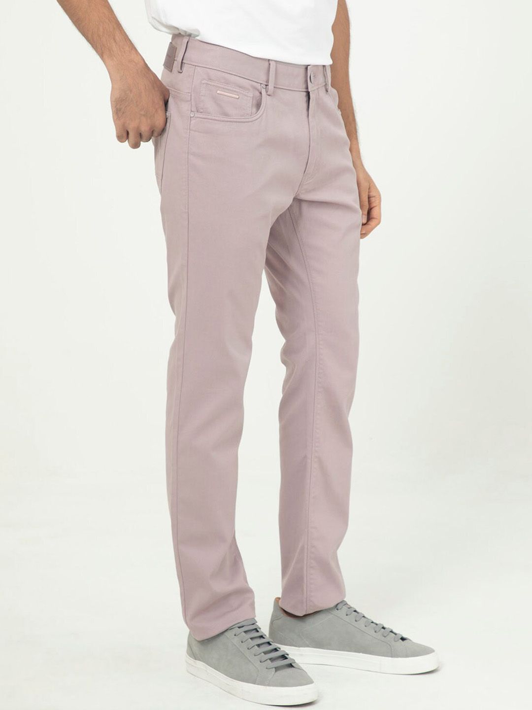 RARE RABBIT Men Poke-2 Mid-Rise Slim Fit Cotton Chino Trouser