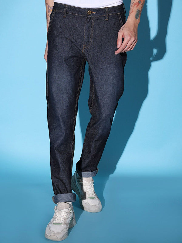 The Indian Garage Co Men Slim Fit Mid-Rise Clean Look Light Fade Stretchable Jeans