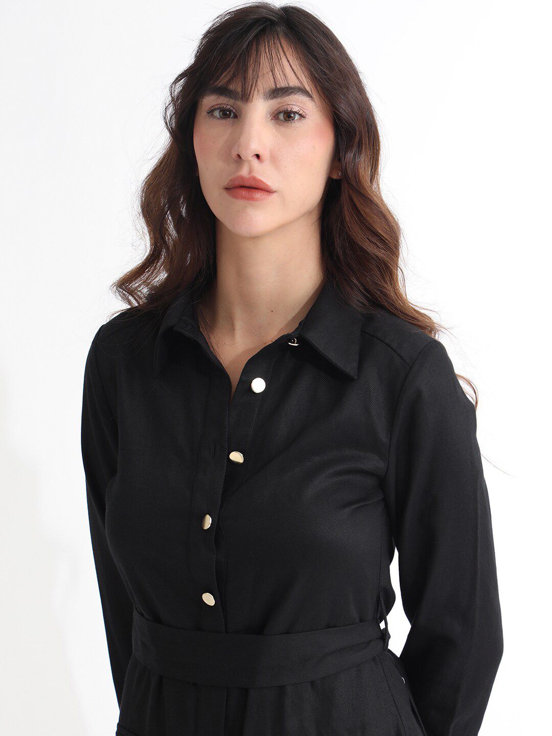 RAREISM Pure Cotton Formal Shirt Dress