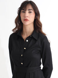 RAREISM Pure Cotton Formal Shirt Dress