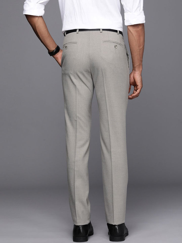 Raymond Men Checked Slim Fit Formal Trousers