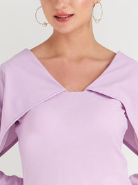 Athena Lavender Scuba Mini Bodycon Dress