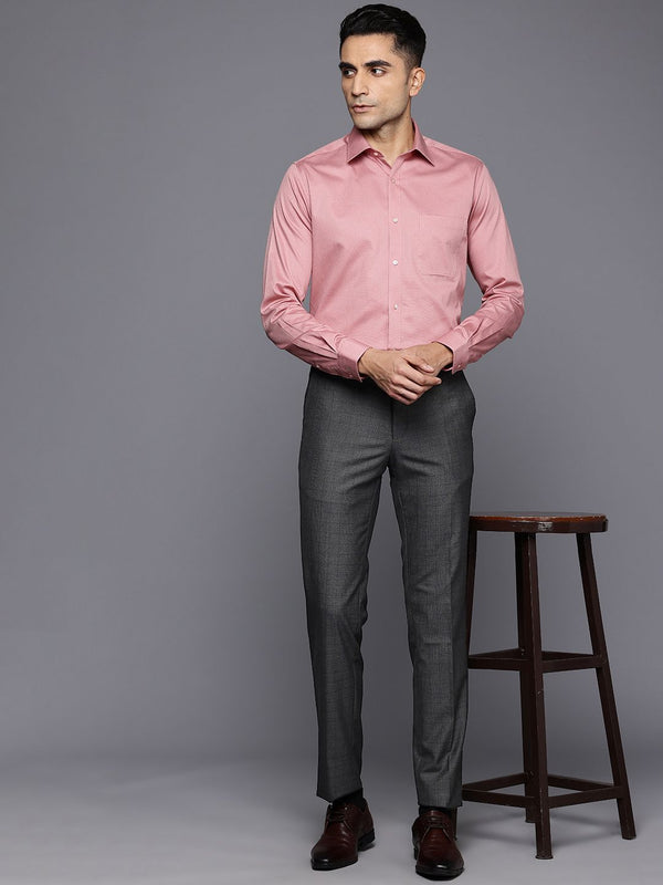 Raymond Men Checked Slim Fit Trousers