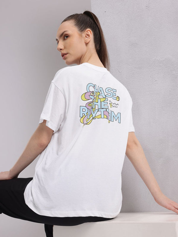 HRX by Hrithik Roshan Printed Drop-Shoulder Sleeves Relaxed Lifestyle T-shirt