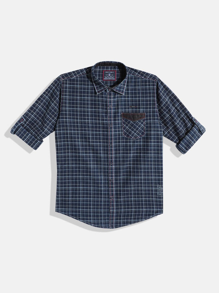 Monte Carlo Boys Tartan Checked Casual Smart Fit Shirt