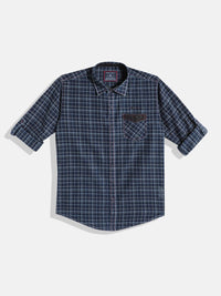 Monte Carlo Boys Tartan Checked Casual Smart Fit Shirt