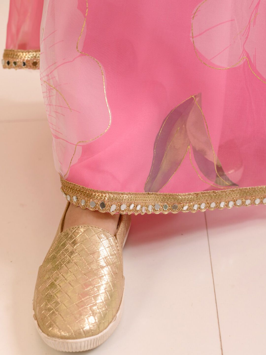 pspeaches Girls Printed Ready to Wear Lehenga & Blouse With Dupatta