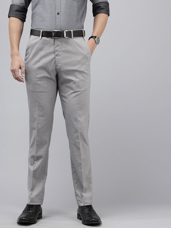 Park Avenue Men Checked Neo Fit Formal Trousers