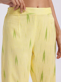 Anouk Ikat Print Regular Pure Cotton Kurta with Trousers & Dupatta