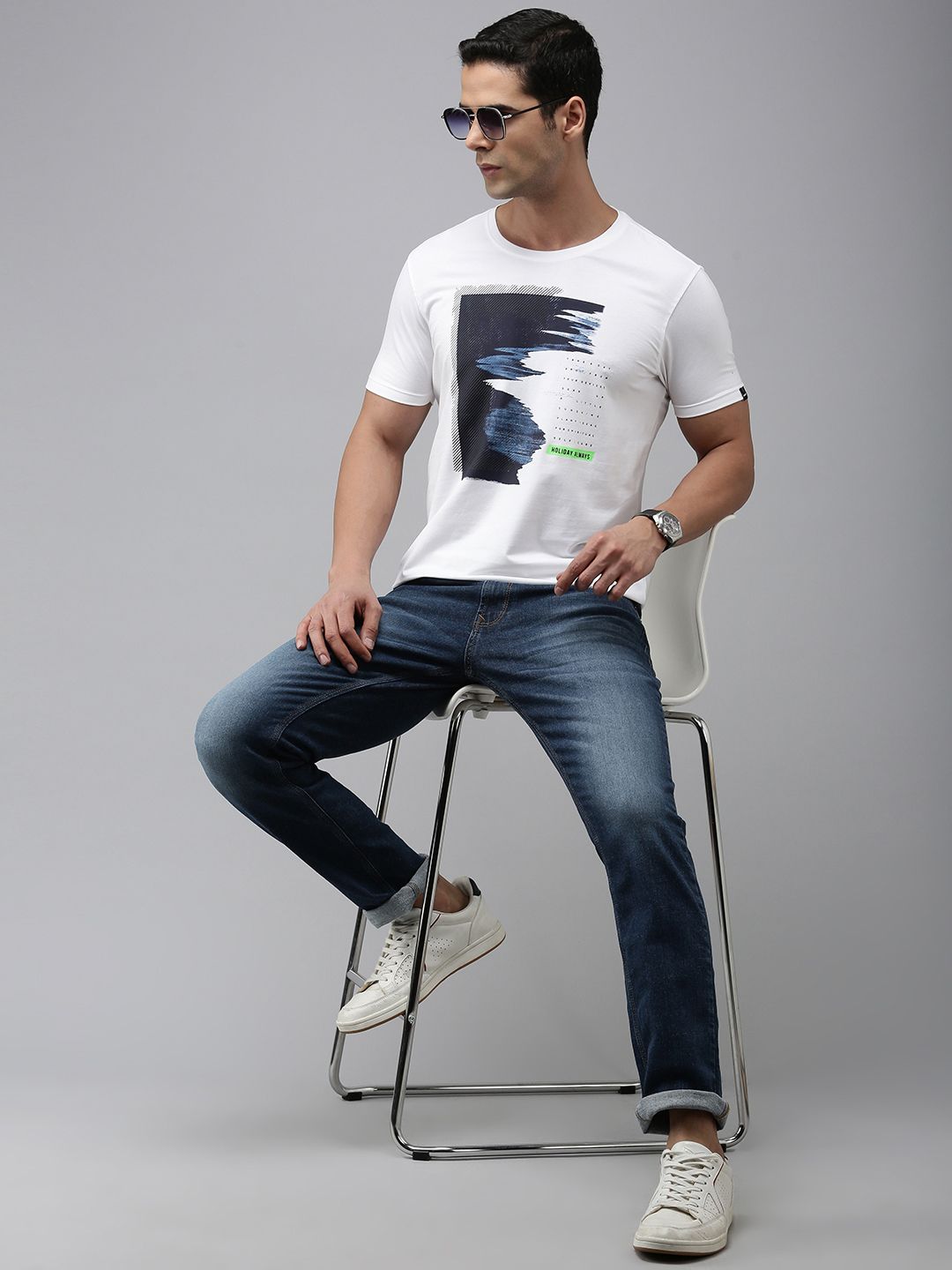 SPYKAR Men Mid Rise Heavy Fade Stretchable Jeans