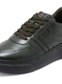 RARE RABBIT Men Leather Round Toe Regular Height Sneakers