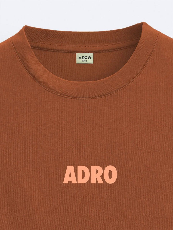 ADRO Men Printed V-Neck Applique T-shirt