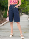 DressBerry Women Everyday Essentials Skater Fit Denim Shorts