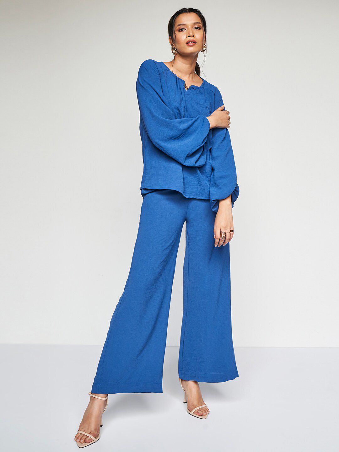 AND Round Neck Top With Palazzos