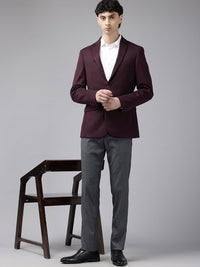 Park Avenue Notched Lapel Collar Single Breasted Formal Blazer