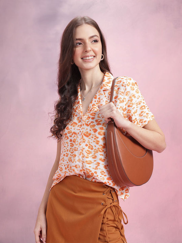 DressBerry Animal Print Casual Shirt