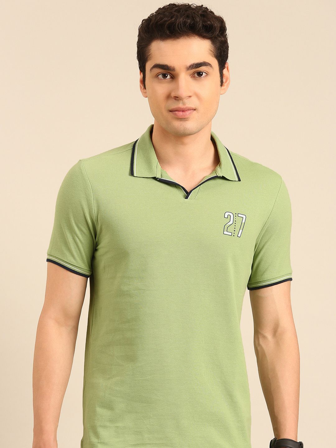 Being Human Polo Collar Pure Cotton T-shirt