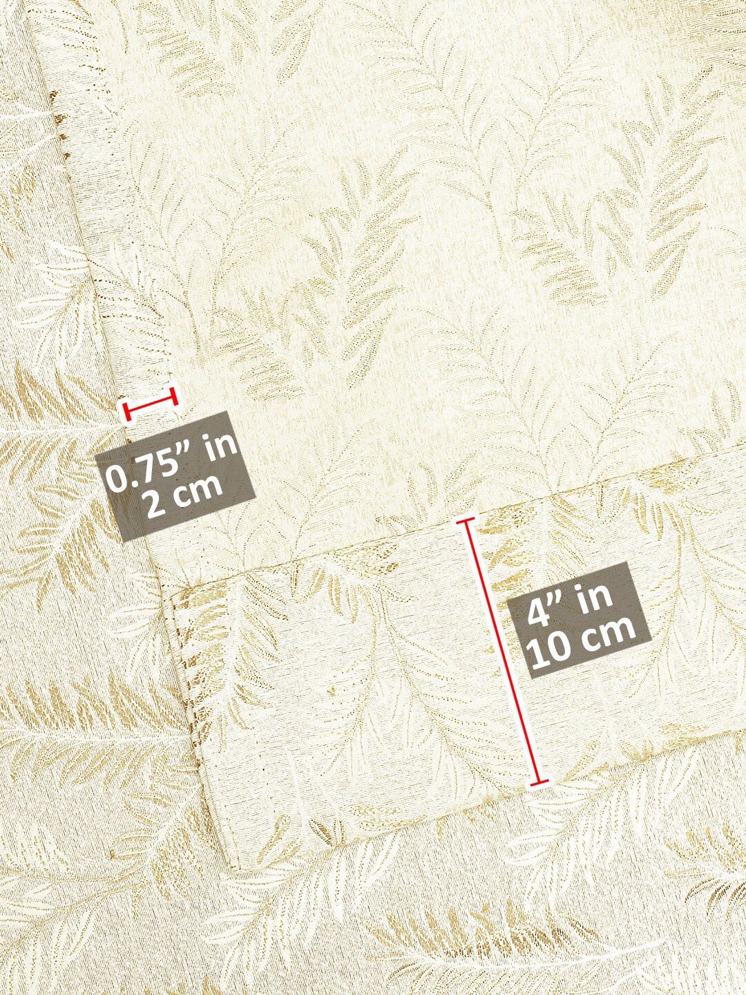Story@home Cream-Coloured Set of 2 Floral Room Darkening Door Curtain