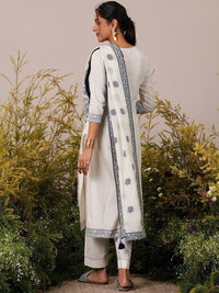 Libas Woven Design Regular Pure Cotton Kurta with Trousers &  Dupatta