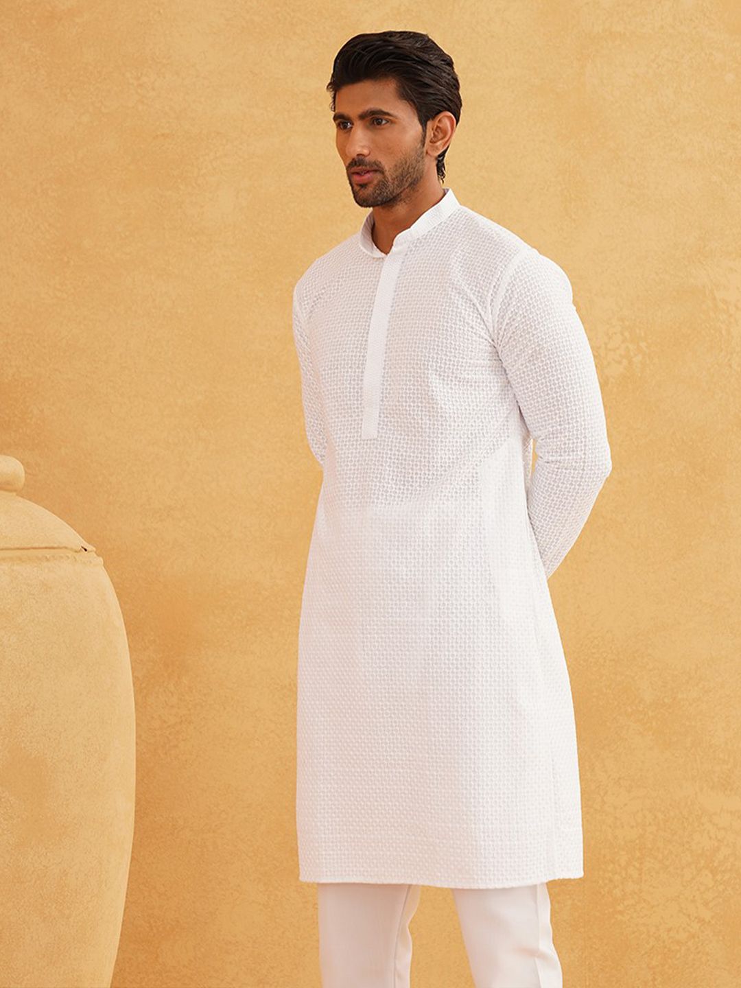 SOJANYA Ethnic Motifs Embroidered Pure Cotton Kurta