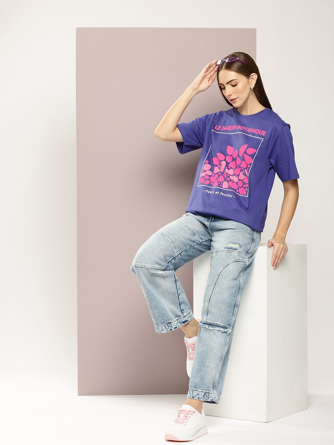 DILLINGER Women Graphic Printed Oversized T-shirt