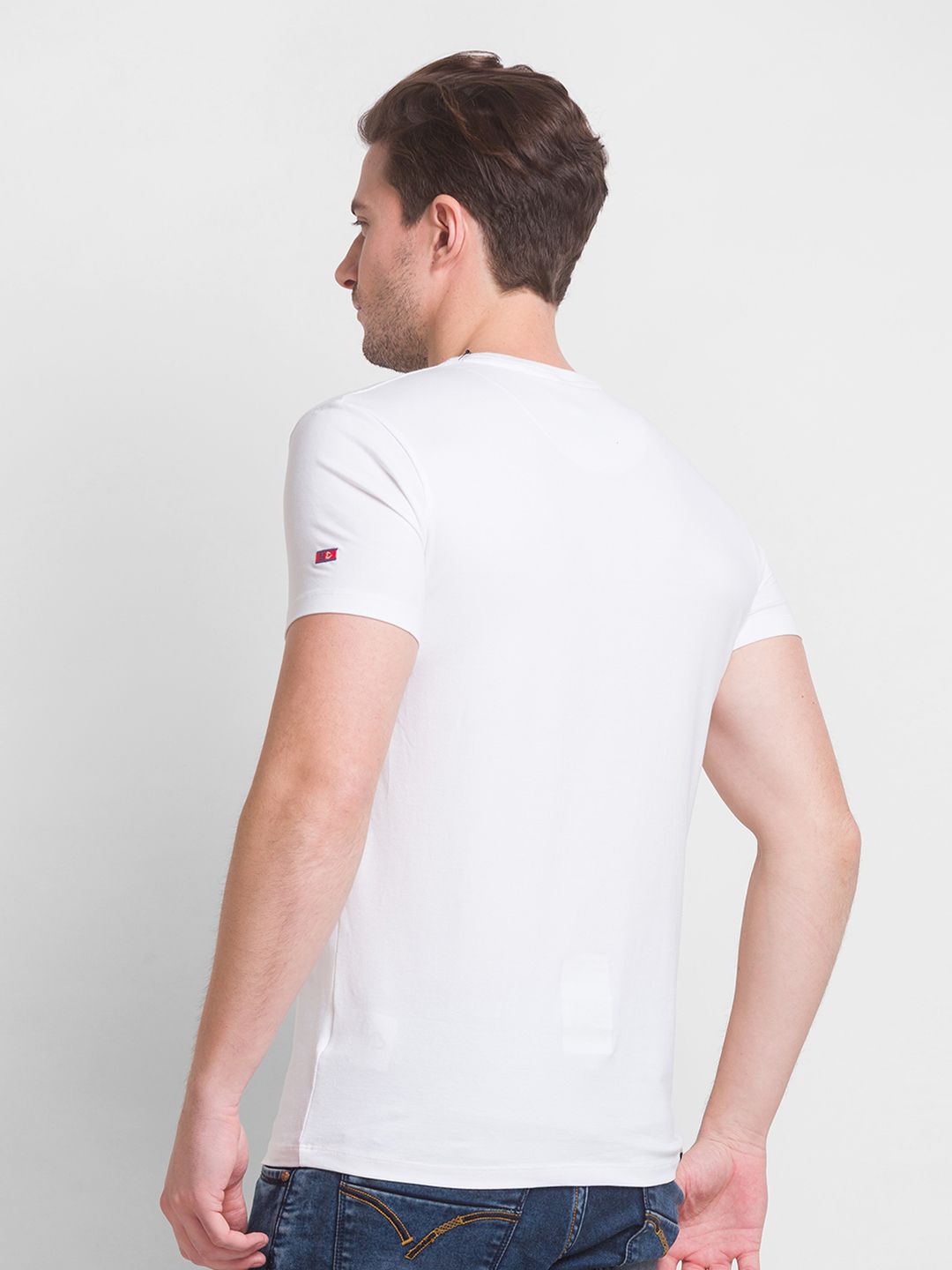 Being Human Men White Printed Cotton  T-shirt
