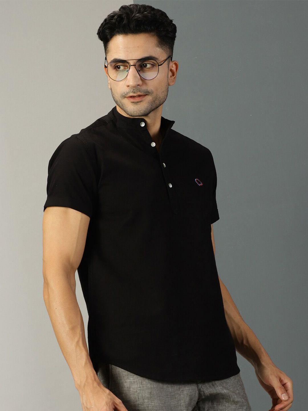 Thomas Scott Classic Band Collar Casual Shirt