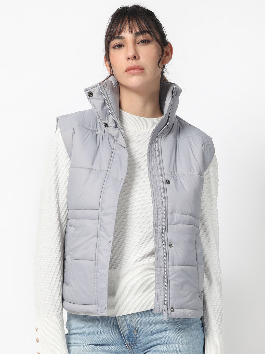 RAREISM Women Purple Solid Padded Jacket