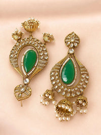 PANASH Teardrop Shaped Jhumkas Earrings