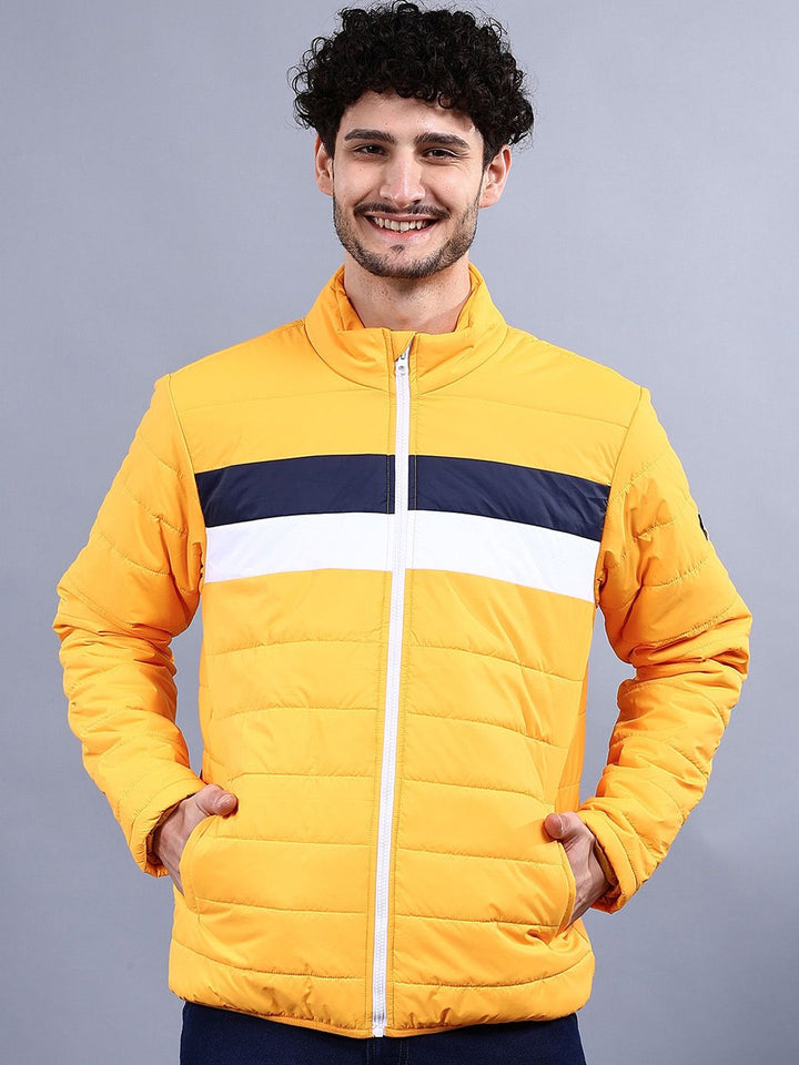 The Indian Garage Co Men Colourblock Regular Fit Puffer Jacket