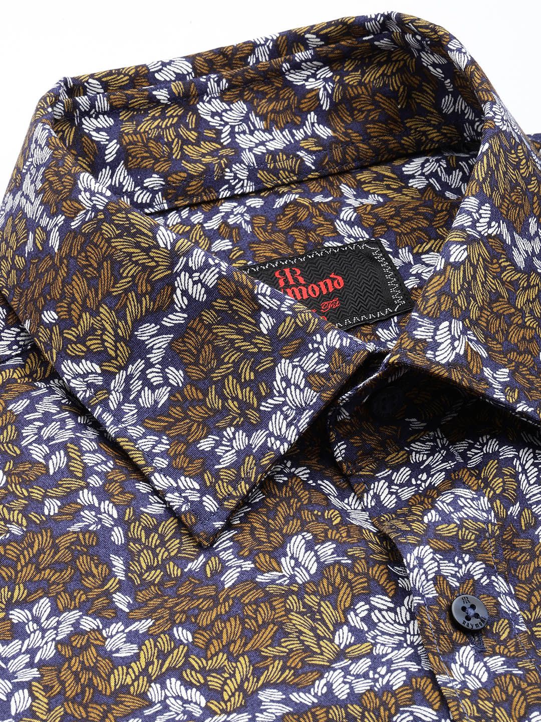 Raymond Floral Printed Pure Cotton Formal Shirt