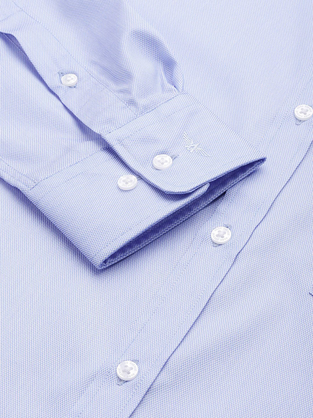 Park Avenue Self Design Slim Fit Textured Formal Shirt