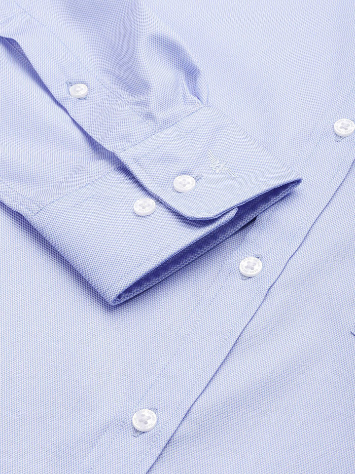Park Avenue Self Design Slim Fit Textured Formal Shirt